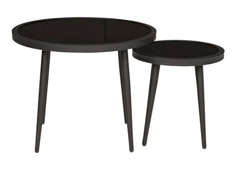 Garden Treasures Nesting Side Tables (Glass & Steel) - FREE SHIPPING Cover