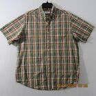 Covington Shirt Mens Large Green Red Yellow Button Up Short Sleeve Casual Men
