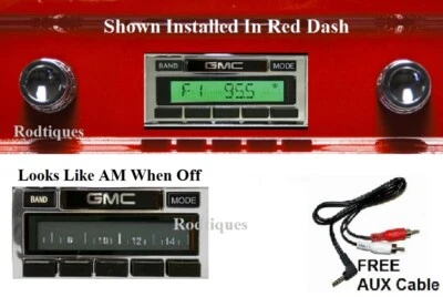 1960-1961-1962-1963 GMC Truck Stereo Radio Hands Free 300 Watts 630  - Imagem 1 de 4