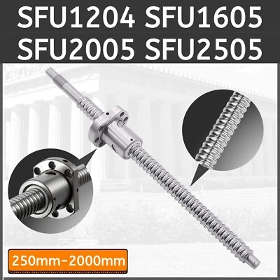 BallScrew SFU1204 SFU1605/1610/1604 SFU2005/2505 250-2000mm End Machined+Ballnut - Image 1 of 4