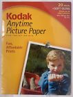 Kodak Anytime Picture Paper 20 Sheets Soft Gloss For Inkjet Prints NEW 8 1/2×11