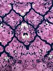 Lularoe Leggings OS Pink White  Navy Blue Floral Stretch Pant One Size