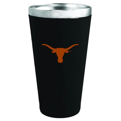 Texas Longhorns 870101 NFL Matte Finish Stainless Steel Beer Pint  Cup 16 oz Cover