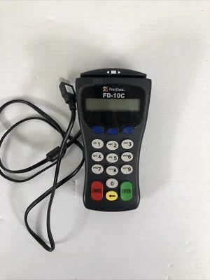 First Data FD-10C Pin Pad Credit Card Terminal Reader - Image 1 of 4
