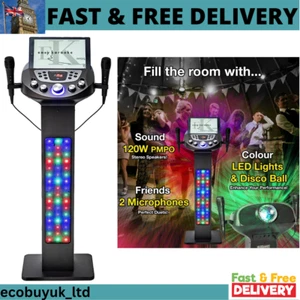 Professional Karaoke Machine System With Screen Microphones Kareoke - Picture 1 of 7