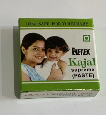Eyetex schwarz Kajal Topf 100 % sicher für Baby Eyeliner Augen Make-up Creme Schönheit