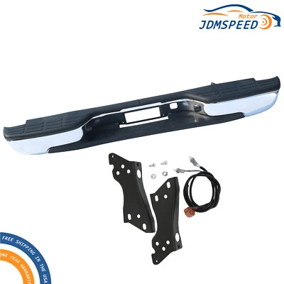 Chrome Rear Bumper w/Brackets fit for Chevy Silverado GMC Sierra 1999-2007 - Image 1 of 4