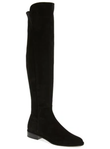 NUEVO STUART WEITZMAN Allgood Elastizado Gamuza Sobre la Rodilla EE. UU. 8.5 M Negro $765 - Imagen 1 de 12