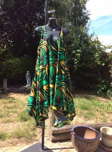 Vestido ahumado estampado en color bandera de Jamaica......14-18 - Imagen 1 de 2