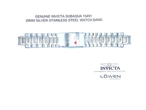 Authentic Invicta Subaqua 15491 Silver Stainless Steel 29mm Watch Band - Picture 1 of 2
