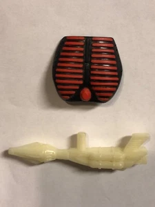 1987 Original Burnheart Chest Plate & Weapon Tonka Super Naturals Accessory Part - Picture 1 of 2
