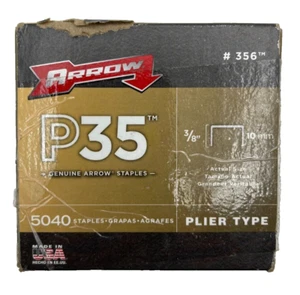 Arrow Fastener #356 Heavy Duty Staples, P35, Flat Crown, 3/8" - NOS - Picture 1 of 6