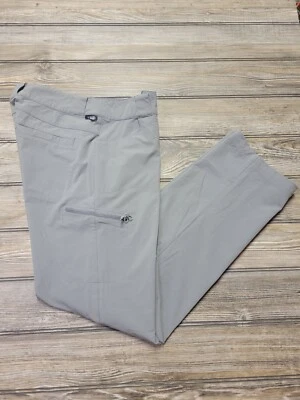 Eastern Mountain Sports Pants Womens 2R Gray Roll Up Cargo Outdoor Nylon Stretch - Image 1 of 4