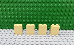Lego 4 Tan 1x2x2 Wall brick block castle NEW - Picture 1 of 1