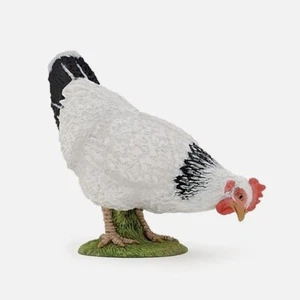 Figuras de papo gallina blanca picoteo #51160 Farmyard Friends 2" de alto nuevo en caja granja - Imagen 1 de 1