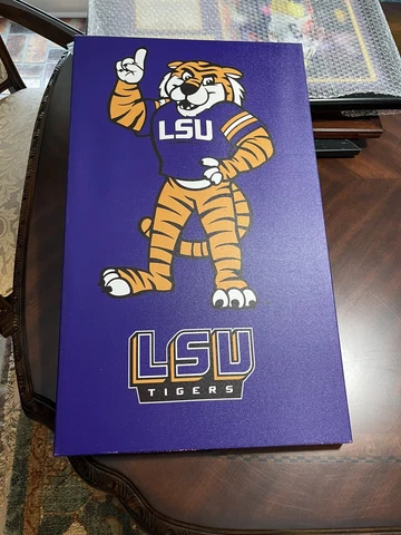 LSU Tigers Mike the Tiger Mascot Cartoon Mural Wall Art Cover