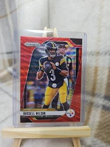 2024 Panini Prizm Russell Wilson #240 Red Wave Prizm /149 Steelers (SP) - Picture 1 of 3