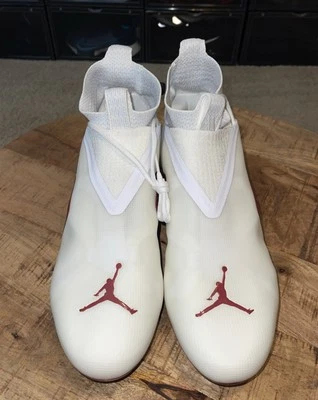 Size 14 Jordan Alpha Menace Elite Oklahoma Sooners Football Cleats DH3364-104 Foto 1 de 4