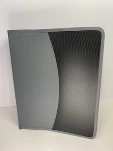 Organizador de carpeta de 3 anillos con cremallera con bolsillo de malla - gris/negro - Imagen 1 de 14