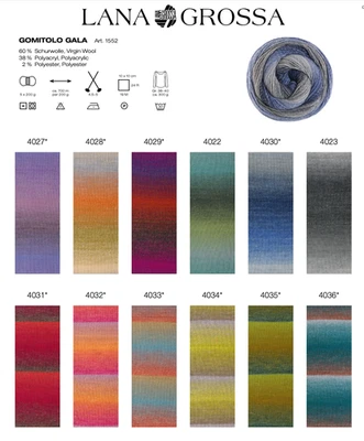 Lana Grossa Gomitolo Gala hochwertige Wolle für vielseitige Strickideen - Bild 1 von 3