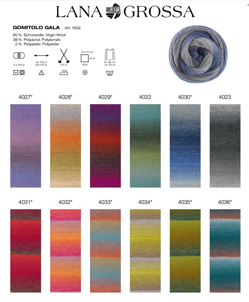 Lana Grossa Gomitolo Gala hochwertige Wolle für vielseitige Strickideen - Bild 1 von 3