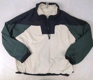 Mono B Retro Insulated 1/4 Zip Windbreaker Black/Green/Cream - Wmn's Size XL - Picture 1 of 7