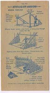 1949 Nabisco Straight Arrow Brush Shelter #6 4" x 7.25" - Picture 1 of 1