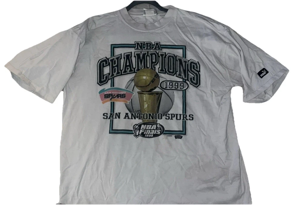 Camisa Puma Para Hombres L De Colección 1999 Finales NBA Campeones San Antonio Spurs Crema De Colección Foto 1 de 1