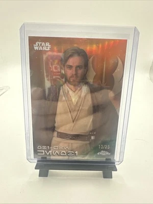 2025 Topps Chrome Star Wars Obi-Wan Kenobi Orange /25  Attack Of The Clone Wars - Image 1 of 2