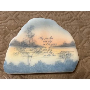 FENTON  Custard Glass Iceberg Misty Morn Inspiration Line Paper Weight Vtg RARE - Picture 1 of 9