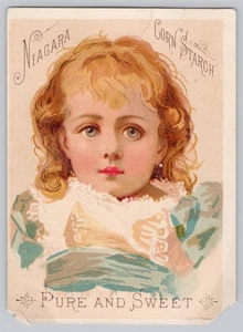 Tarjeta comercial victoriana de almidón de maíz del Niágara, puro y dulce - Imagen 1 de 2