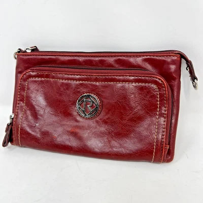 RELIC Small Leather Red Crossbody Clutch Purse **NO strap - Image 1 of 4