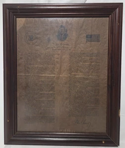 Dirección inaugural firmada por John F. Kennedy - Papel histórico enmarcado - Imagen 1 de 6