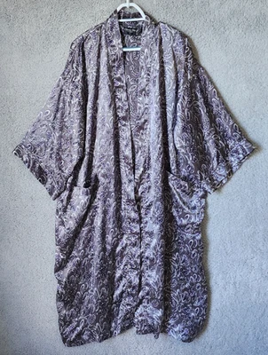 Bata de poliéster vintage Christian Dior Monsieur púrpura cachemira para hombre FALTA CINTURÓN Foto 1 de 4