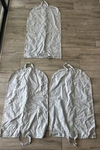 3 Bolsas de traje para ropa BRUNELLO CUCINELLI gris lona mezcla lino colgar - Imagen 1 de 15