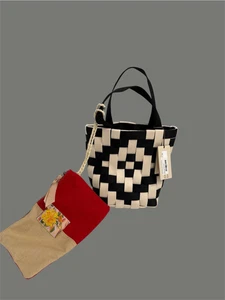 NWT Maliparmi Black and Ivory Weave Bag - Picture 1 of 7