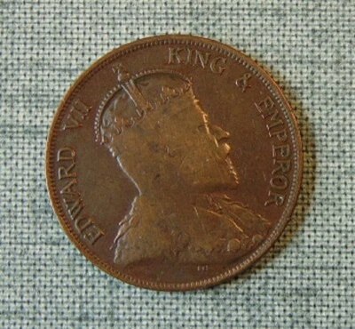 1902 HONG KONG BRITISH COLONY EDWARD VII BRONZE ONE CENT - Image 1 of 2