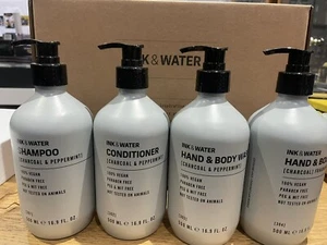 INK AND WATER SHAMPOO BODY HAND WASH CREAM VEGAN 500ML BOTTLES SET REFILLABLE - Picture 1 of 8