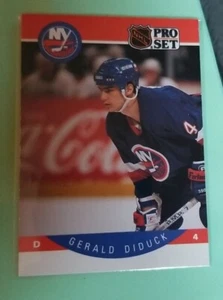 1990-91 Pro Set - Tarjeta de hockey de los New York Islanders #180 Gerald Diduck - Imagen 1 de 2