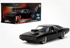 JADA FAST & FURIOUS X DOM'S 1970 DODGE CHARGER R/T 1/24 DIECAST BLACK 34918 - Picture 1 of 4