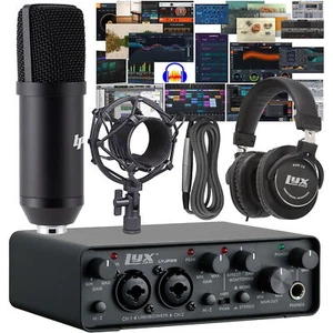 LyxJam 2x2 Recording USB Audio Interface W/ ASIO Driver & Studio Software Bundle - Picture 1 of 9