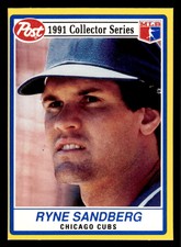 1991 Post Cereal  Ryne Sandberg 16  Chicago Cubs