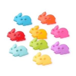 50 Bunny Rabbit Buttons Easter Jewelry Making Sewing Supplies Assorted Lot 15mm - Picture 1 of 1