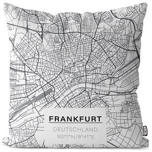 VOID Kissenbezug Frankfurt Maps Banken Deutschland Stadtplan Stadtkarte - Bild 1 von 3