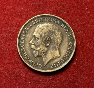 Great Britain Farthing 1919 Bronze Coin KM#808.2 T5849 - Picture 1 of 2