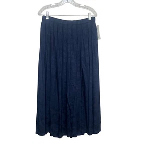 Marisa Christina II Maxi Skirt Womens 2X Midnight Blue Pleated Stretch New - Picture 1 of 8