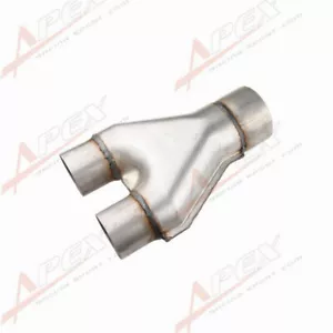 Tubo en Y de escape personalizado universal 2,5"" doble 2,5"" acero aluminizado único - Imagen 1 de 5