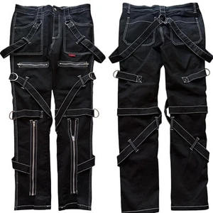 TRIPP NYC PANTS Goth Metal Bondage Black Rock Trouser EMO Steampunk MENS 34 - Picture 1 of 8