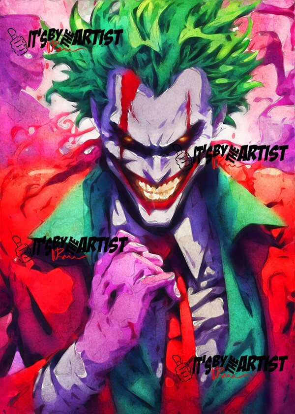 Pintura Do Coringa De Heath Ledger Heath Ledger Como The Joker 2.0 Em