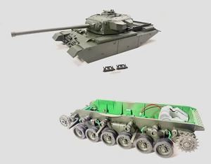 Haya 1/16 RC Centurión tanque casco superior superior con cables Reino Unido - Imagen 1 de 11